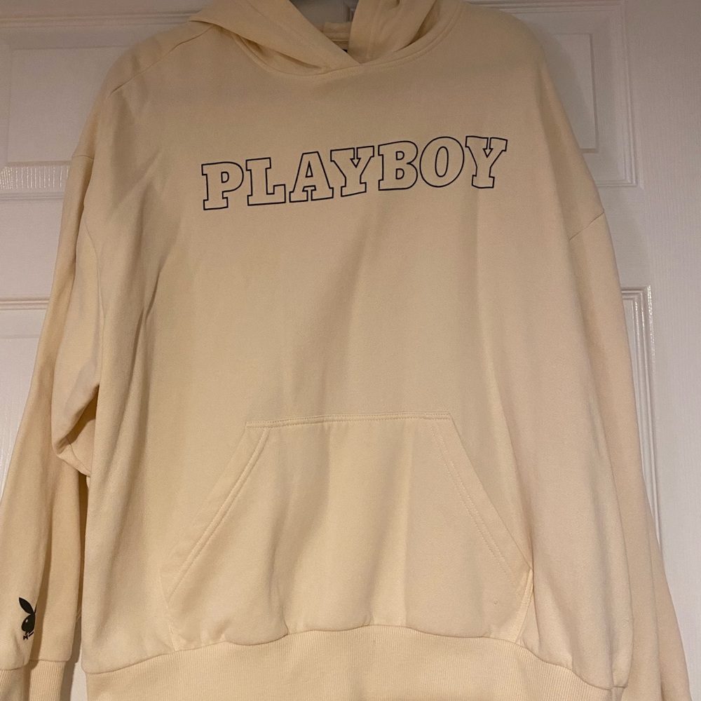 PLAYBOY Cream Hoodie